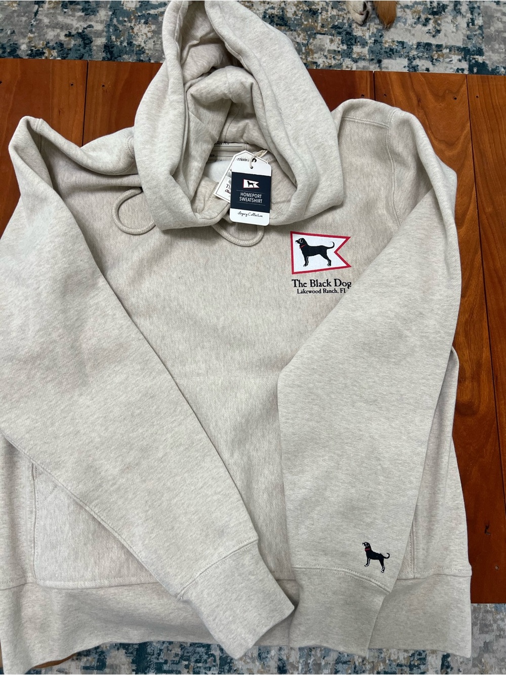 The Black Dog Heathered Wheat Collector’s Logo Hoodie—Black Dog LWR (FL)—NWT!